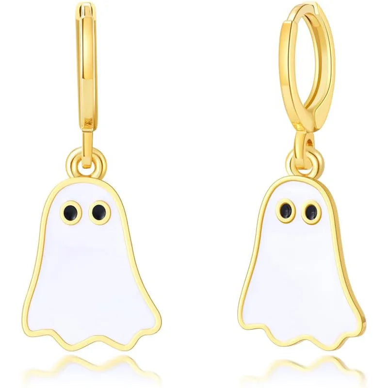 MAHDIVO ハロウィン ゴースト フープピアス タイプ1