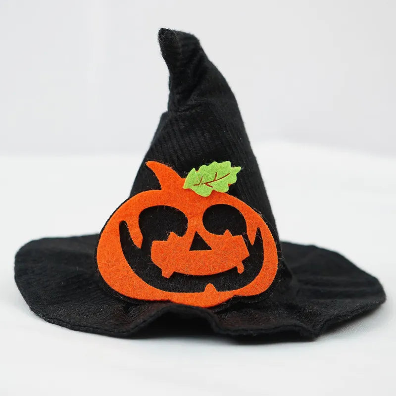 MAHDIVO ハロウィン ペット用ウィッチハット Large black pumpkin